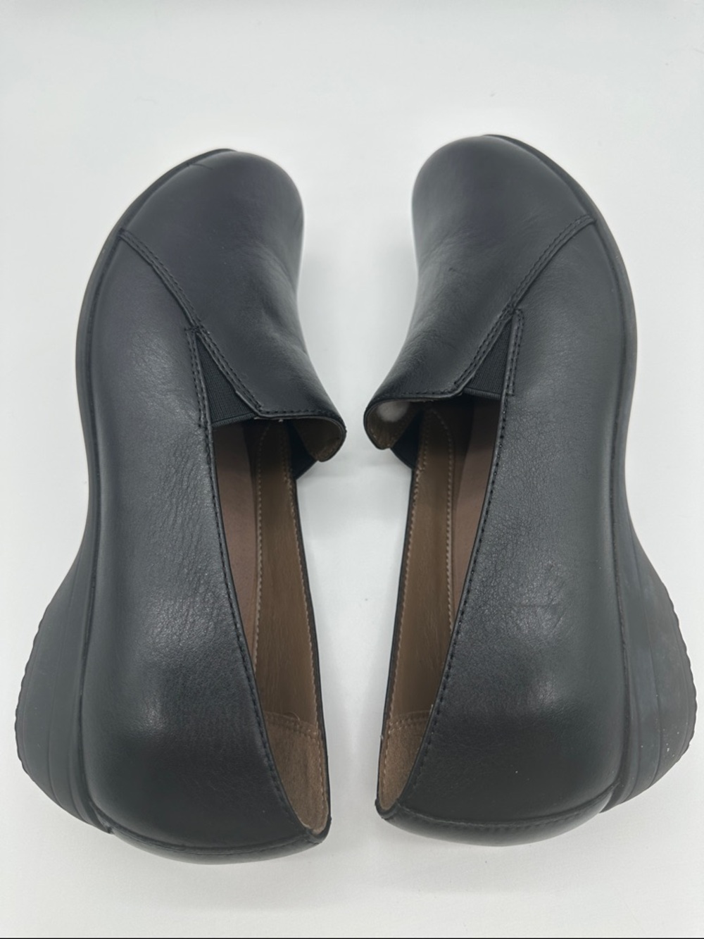 Dansko Black Leather Slip-On Flats - Picture 6 of 10